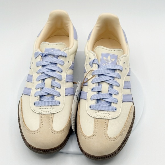 Adidas Samba OG W Leather Size 10 Womens Cream/Violet/Sand JI2678 - Picture 3 of 12